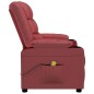 Poltrona Massaggiante Rosso Vino in Similpelle