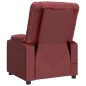 Poltrona Massaggiante Rosso Vino in Similpelle