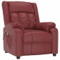 Poltrona Massaggiante Rosso Vino in Similpelle