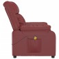 Poltrona Massaggiante Rosso Vino in Similpelle