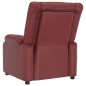 Poltrona Massaggiante Rosso Vino in Similpelle