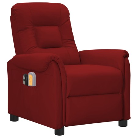 Poltrona Massaggio Elettrica Rosso Vino Similpelle