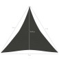 vidaXL Vela Parasole 160 g/m² Antracite 3x3x3 m in HDPE vidaXL Vela Parasole 160 g/m² Antracite 3x3x3 m in HDPE