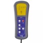 Poltrona Massaggio Elettrica Grigio Chiaro Tessuto Microfibra