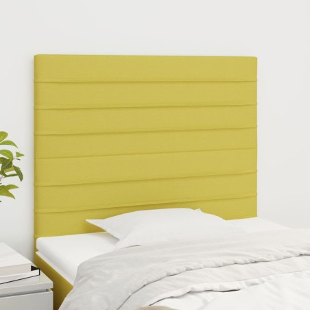 Testiera 2 pz Verde 100x5x78/88 cm in Tessuto