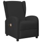 Poltrona Wing Back Elettrica Massaggiante Nera in Similpelle