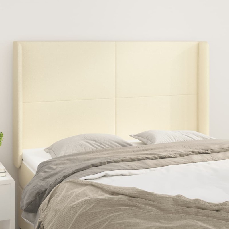 Testiera ad Orecchio Crema 147x16x118/128 cm in Similpelle Testiera ad Orecchio Crema 147x16x118/128 cm in Similpelle