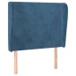 Testiera ad Orecchio Blu Scuro 83x23x118/128 cm in Velluto Testiera ad Orecchio Blu Scuro 83x23x118/128 cm in Velluto