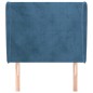 Testiera ad Orecchio Blu Scuro 83x23x118/128 cm in Velluto Testiera ad Orecchio Blu Scuro 83x23x118/128 cm in Velluto