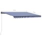Tenda da Sole Retrattile Manuale 400x300 cm Blu e Bianca Tenda da Sole Retrattile Manuale 400x300 cm Blu e Bianca