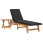Set Mobili da Giardino 3 pz Polyrattan e Legno Massello Acacia Set Mobili da Giardino 3 pz Polyrattan e Legno Massello Acacia