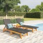 vidaXL Set Mobili da Giardino 3 pz Polyrattan e Legno Massello Acacia vidaXL Set Mobili da Giardino 3 pz Polyrattan e Legno Massello Acacia