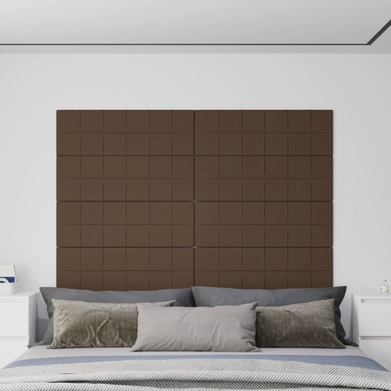 Pannelli Murali 12 pz Marroni 90x30 cm in Tessuto 3,24 m² Pannelli Murali 12 pz Marroni 90x30 cm in Tessuto 3,24 m²