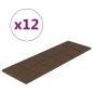 Pannelli Murali 12 pz Marroni 90x30 cm in Tessuto 3,24 m² Pannelli Murali 12 pz Marroni 90x30 cm in Tessuto 3,24 m²