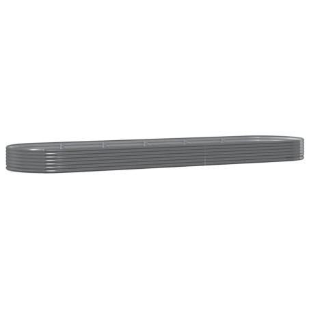 Letto Giardino Acciaio Verniciato a Polvere 523x140x36cm Grigio