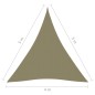 Parasole a Vela Oxford Triangolare 4x5x5 m Beige