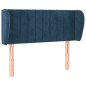 Testiera ad Orecchio Blu Scuro 103x23x78/88 cm in Velluto Testiera ad Orecchio Blu Scuro 103x23x78/88 cm in Velluto