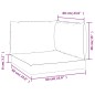 Cuscini per Pallet 3 pz Antracite in Tessuto Oxford