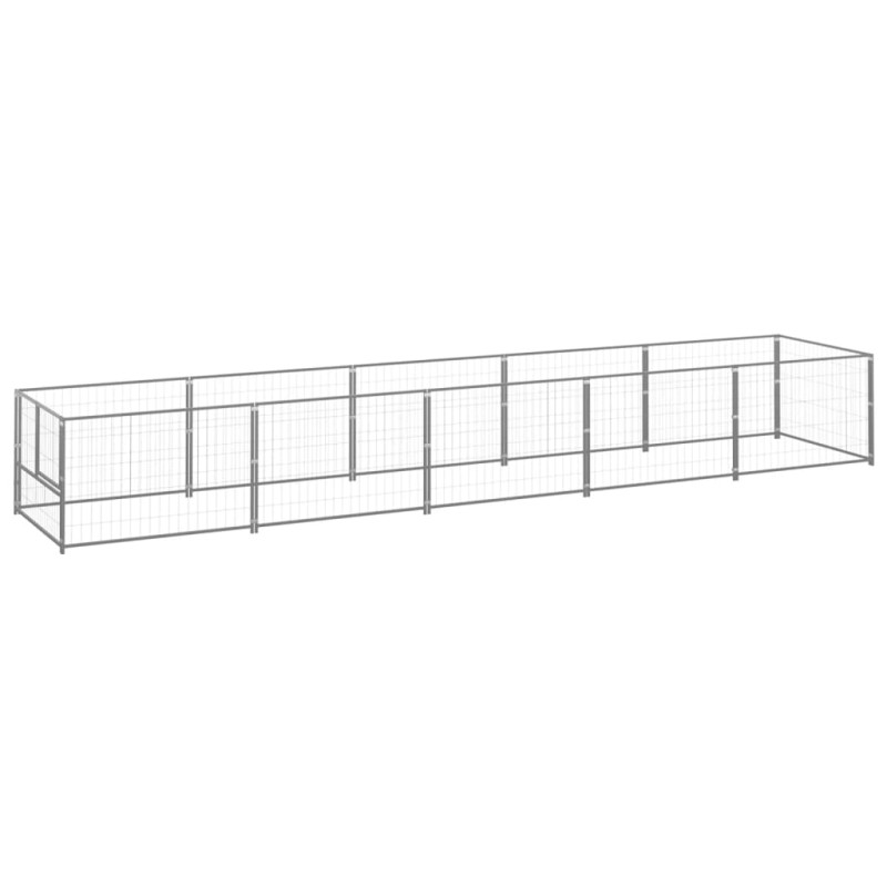 Gabbia per Cani Argento 5 m² in Acciaio Gabbia per Cani Argento 5 m² in Acciaio