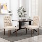 vidaXL Sedie da Pranzo 2 pz Beige Effetto Lino in Tessuto vidaXL Sedie da Pranzo 2 pz Beige Effetto Lino in Tessuto