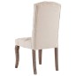 vidaXL Sedie da Pranzo 2 pz Beige Effetto Lino in Tessuto vidaXL Sedie da Pranzo 2 pz Beige Effetto Lino in Tessuto