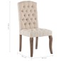 vidaXL Sedie da Pranzo 2 pz Beige Effetto Lino in Tessuto vidaXL Sedie da Pranzo 2 pz Beige Effetto Lino in Tessuto