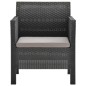 Set Divani da Giardino 3 pz con Cuscini in Rattan PP Antracite Set Divani da Giardino 3 pz con Cuscini in Rattan PP Antracite