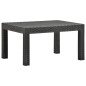 Set Divani da Giardino 3 pz con Cuscini in Rattan PP Antracite Set Divani da Giardino 3 pz con Cuscini in Rattan PP Antracite