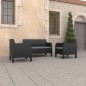 vidaXL Set Divani da Giardino 3pz con Cuscini in Rattan PP Antracite vidaXL Set Divani da Giardino 3pz con Cuscini in Rattan PP Antracite