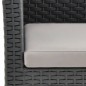 vidaXL Set Divani da Giardino 3pz con Cuscini in Rattan PP Antracite vidaXL Set Divani da Giardino 3pz con Cuscini in Rattan PP Antracite