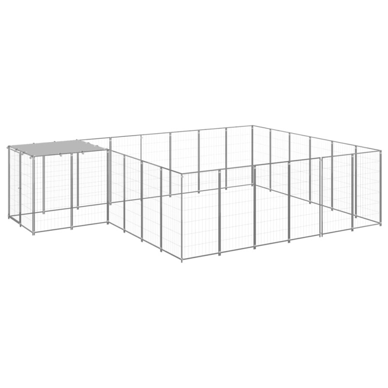 Gabbia per Cani Argento 12,1 m² in Acciaio Gabbia per Cani Argento 12,1 m² in Acciaio