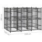 Gabbia per Cani da Esterno in Acciaio 5,53 m² Gabbia per Cani da Esterno in Acciaio 5,53 m²
