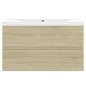 Mobile Bagno con Lavabo Integrato Rovere Sonoma in Truciolato Mobile Bagno con Lavabo Integrato Rovere Sonoma in Truciolato