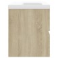Mobile Bagno con Lavabo Integrato Rovere Sonoma in Truciolato Mobile Bagno con Lavabo Integrato Rovere Sonoma in Truciolato