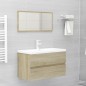 Mobile Bagno con Lavabo Integrato Rovere Sonoma in Truciolato Mobile Bagno con Lavabo Integrato Rovere Sonoma in Truciolato