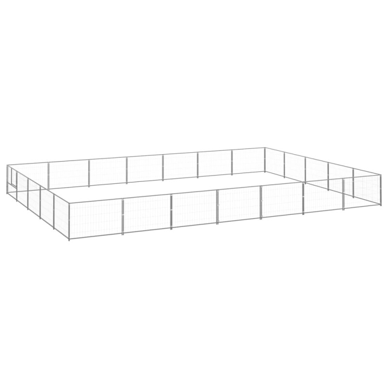 Gabbia per Cani Argento 35 m² in Acciaio Gabbia per Cani Argento 35 m² in Acciaio