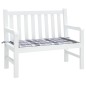 Cuscino per Panca a Quadri Grigi 100x50x3cm Tessuto Oxford