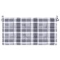 Cuscino per Panca a Quadri Grigi 100x50x3cm Tessuto Oxford