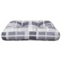 Cuscino per Pallet Motivo a Quadri Grigi 60x60x12 cm in Tessuto