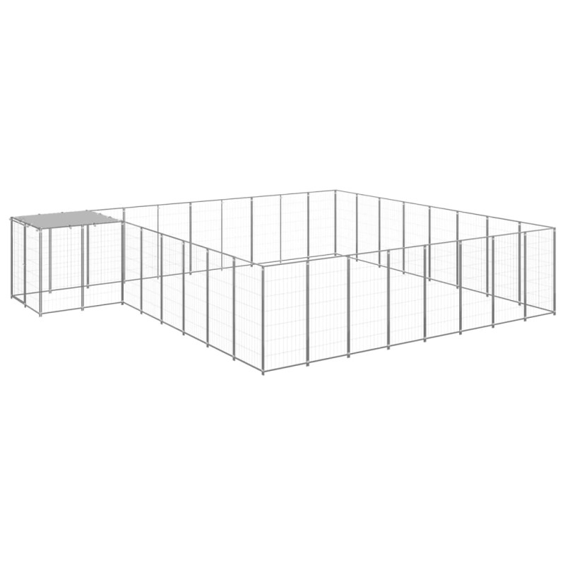 Gabbia per Cani Argento 20,57 m² in Acciaio Gabbia per Cani Argento 20,57 m² in Acciaio