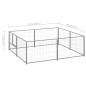 Gabbia per Cani Argento 4 m² in Acciaio Gabbia per Cani Argento 4 m² in Acciaio