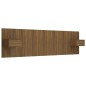 Testiera Letto con Armadietti Rovere Marrone Legno Multistrato Testiera Letto con Armadietti Rovere Marrone Legno Multistrato