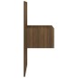 Testiera Letto con Armadietti Rovere Marrone Legno Multistrato Testiera Letto con Armadietti Rovere Marrone Legno Multistrato