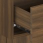 Testiera Letto con Armadietti Rovere Marrone Legno Multistrato Testiera Letto con Armadietti Rovere Marrone Legno Multistrato