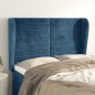 Testiera ad Orecchio Blu Scuro 147x23x118/128cm in Velluto Testiera ad Orecchio Blu Scuro 147x23x118/128cm in Velluto