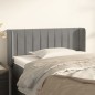 vidaXL Testiera ad Orecchio Grigio Chiaro 83x16x78/88 cm in Velluto vidaXL Testiera ad Orecchio Grigio Chiaro 83x16x78/88 cm in Velluto