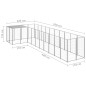 Gabbia per Cani Argento 7,26 m² in Acciaio Gabbia per Cani Argento 7,26 m² in Acciaio