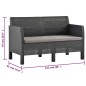 vidaXL Set Divani da Giardino 2 pz con Cuscini in Rattan PP Antracite vidaXL Set Divani da Giardino 2 pz con Cuscini in Rattan PP Antracite