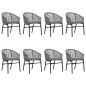 Set Mobili da Pranzo da Giardino 9 pz Antracite Set Mobili da Pranzo da Giardino 9 pz Antracite