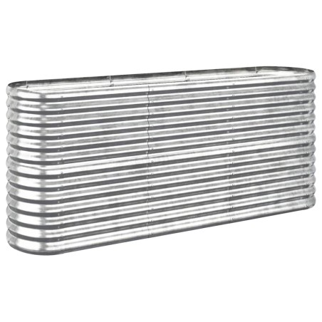 Letto Giardino Acciaio Verniciato a Polvere 152x40x68cm Argento
